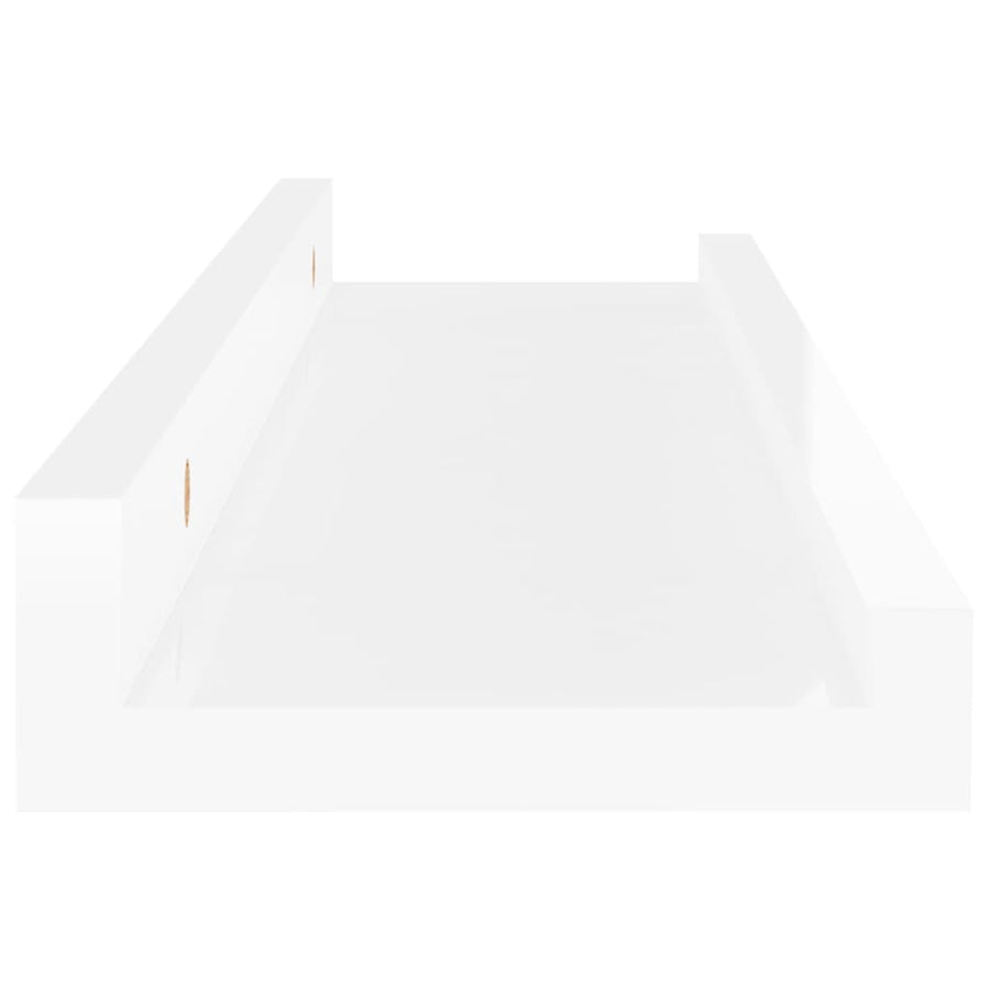 Wandschappen 2 40 x 9 x 3 cm Hoogglans wit