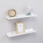 Wandschappen 2 st 40x9x3 cm hoogglans wit