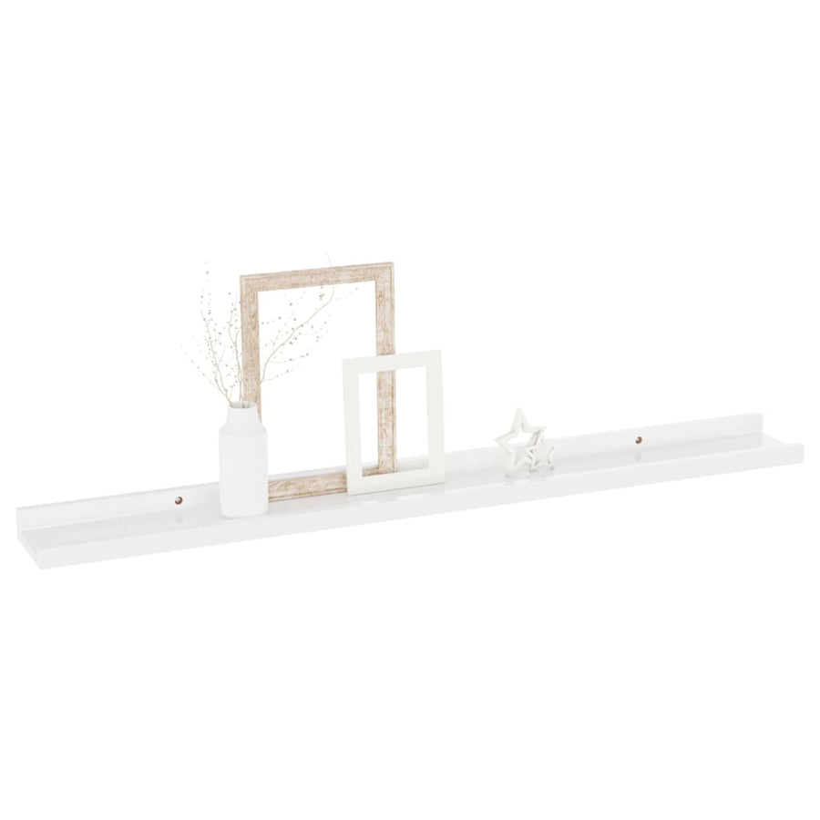 Wandschappen 2 80 x 9 x 3 cm Hoogglans wit