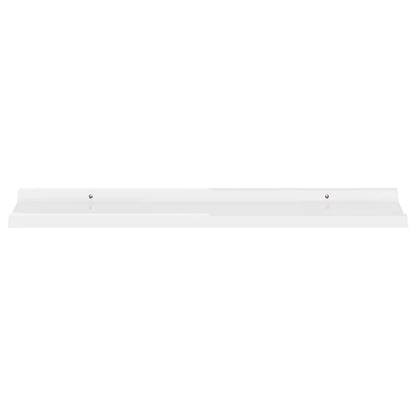 Wandschappen 2 80 x 9 x 3 cm Hoogglans wit