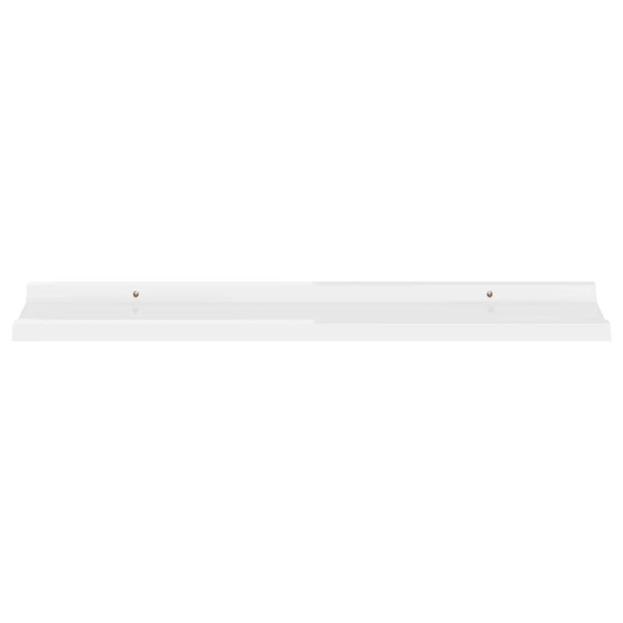 Wandschappen 2 80 x 9 x 3 cm Hoogglans wit
