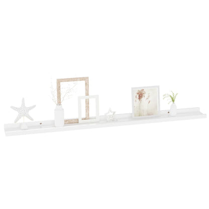 Wandschappen 2 100 x 9 x 3 cm Hoogglans wit