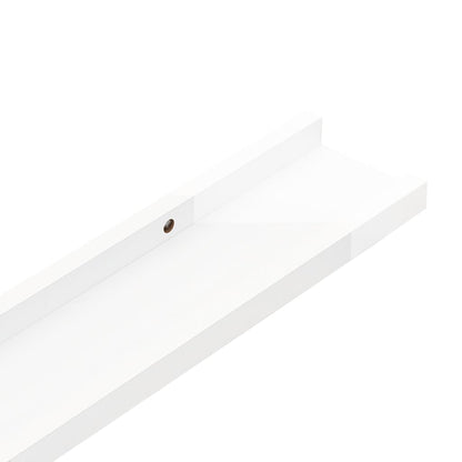 Wandschappen 2 100 x 9 x 3 cm Hoogglans wit