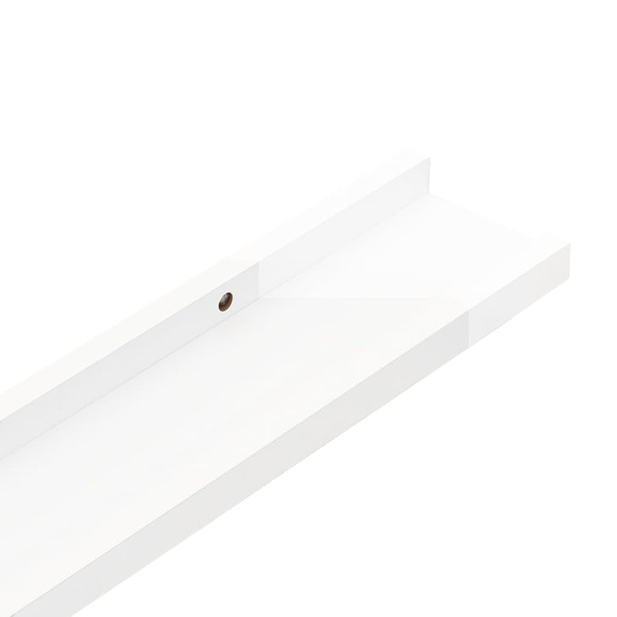 Wandschappen 2 100 x 9 x 3 cm Hoogglans wit
