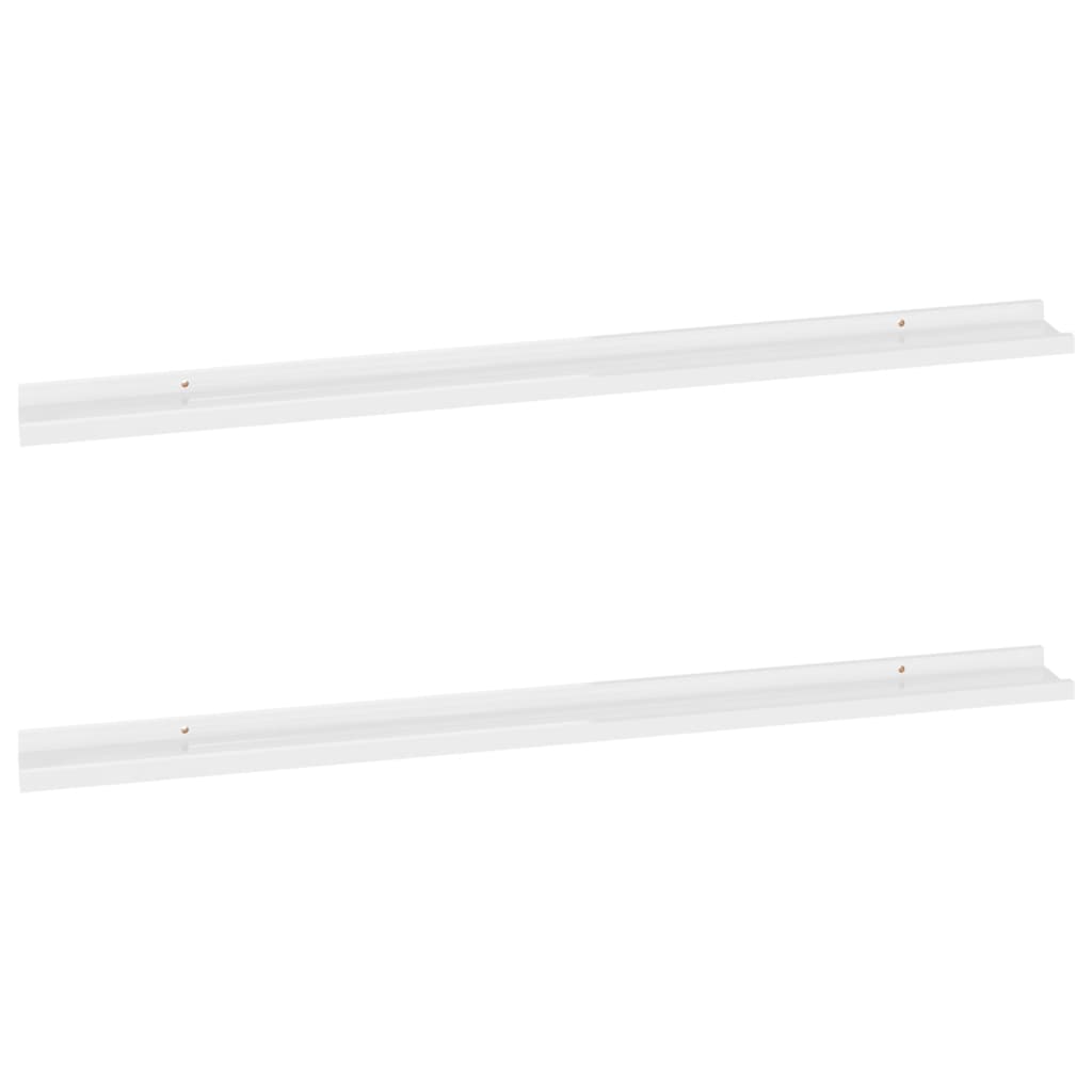 Wandschappen 2 115 x 9 x 3 cm Hoogglans wit