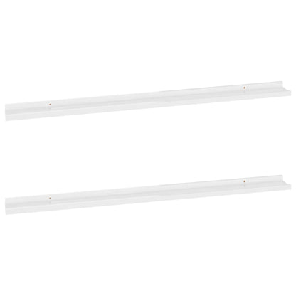 Wandschappen 2 115 x 9 x 3 cm Hoogglans wit