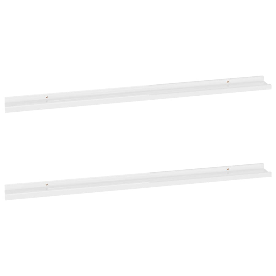 Wandschappen 2 115 x 9 x 3 cm Hoogglans wit