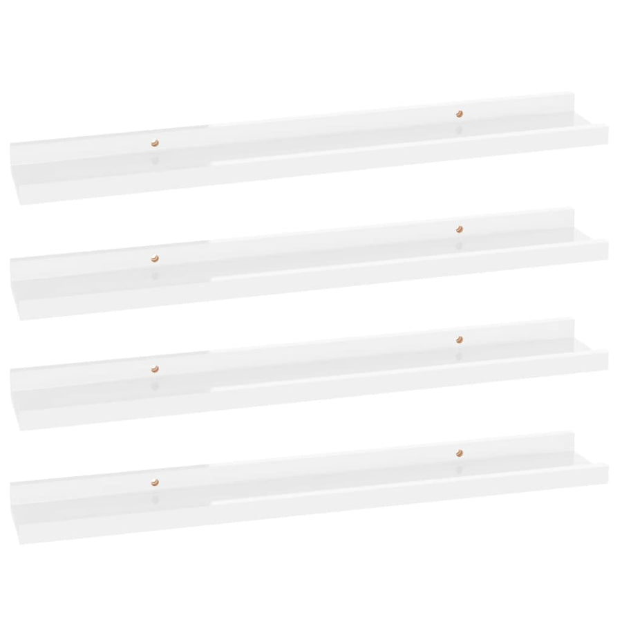 Wandschappen 4 60 x 9 x 3 cm Hoogglans wit