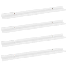 Wandschappen 4 80 x 9 x 3 cm Hoogglans wit