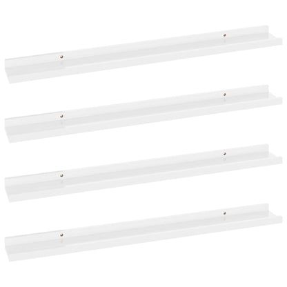 Wandschappen 4 80 x 9 x 3 cm Hoogglans wit