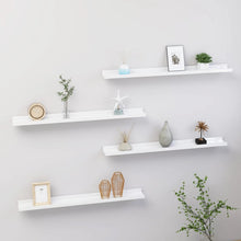Wandschappen 4 80 x 9 x 3 cm Hoogglans wit