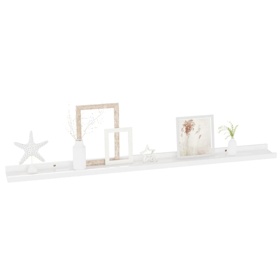 Wandschappen 4 100 x 9 x 3 cm Hoogglans wit