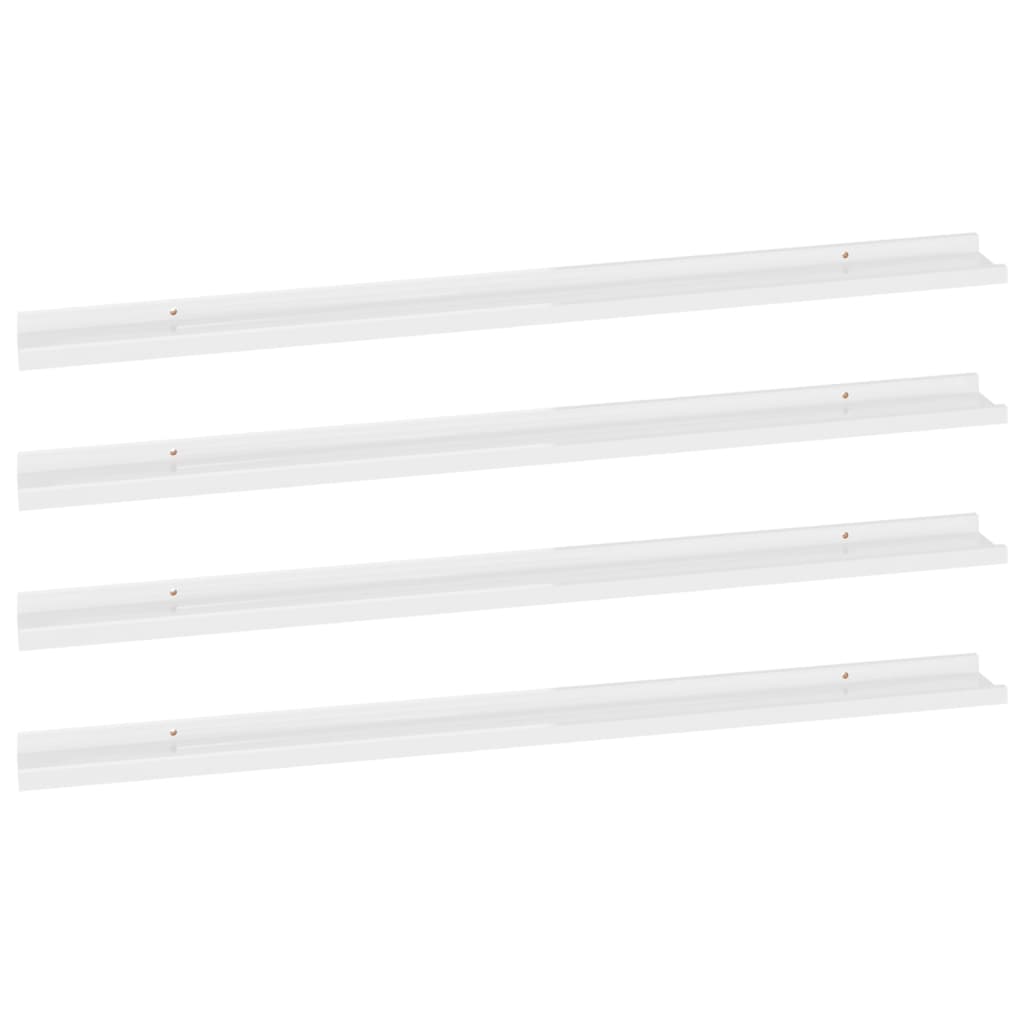 Wandschappen 4 115 x 9 x 3 cm Hoogglans wit