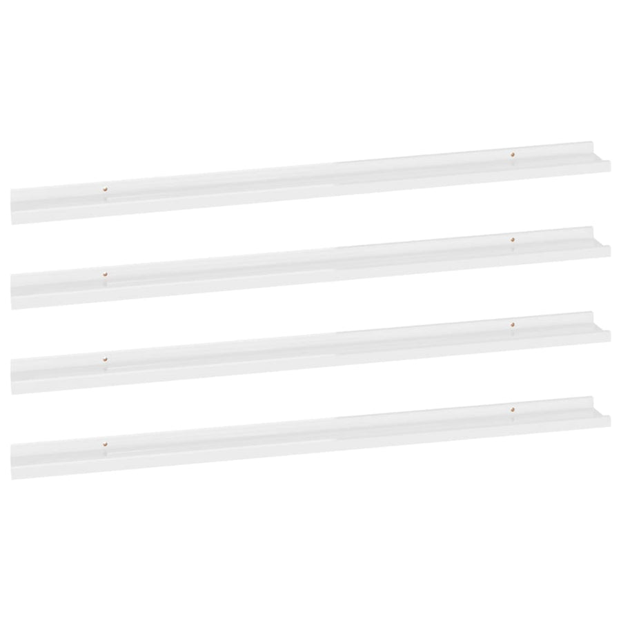 Wandschappen 4 115 x 9 x 3 cm Hoogglans wit