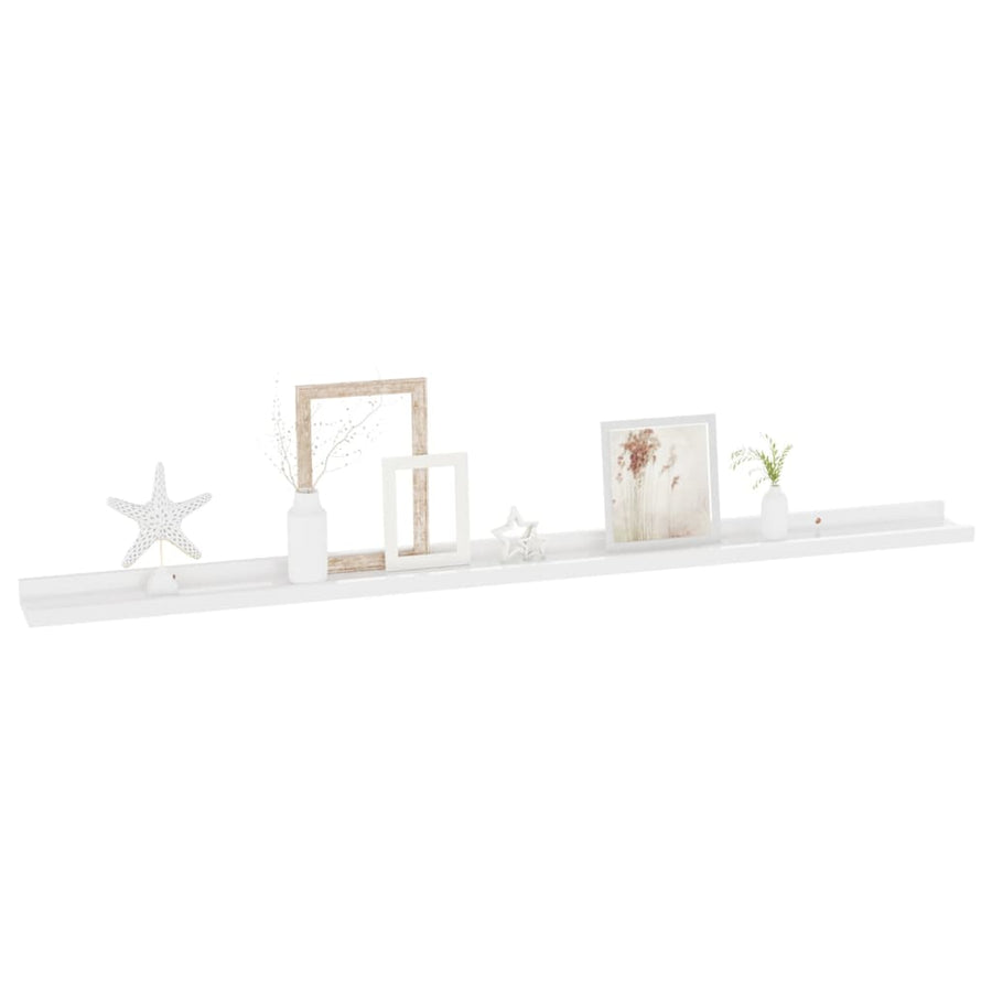 Wandschappen 4 115 x 9 x 3 cm Hoogglans wit