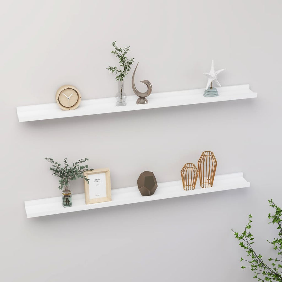 Wandschappen 2 100 x 9 x 3 cm Wit