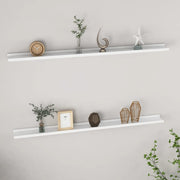Wall shelves 2 pcs 115x9x3 cm white