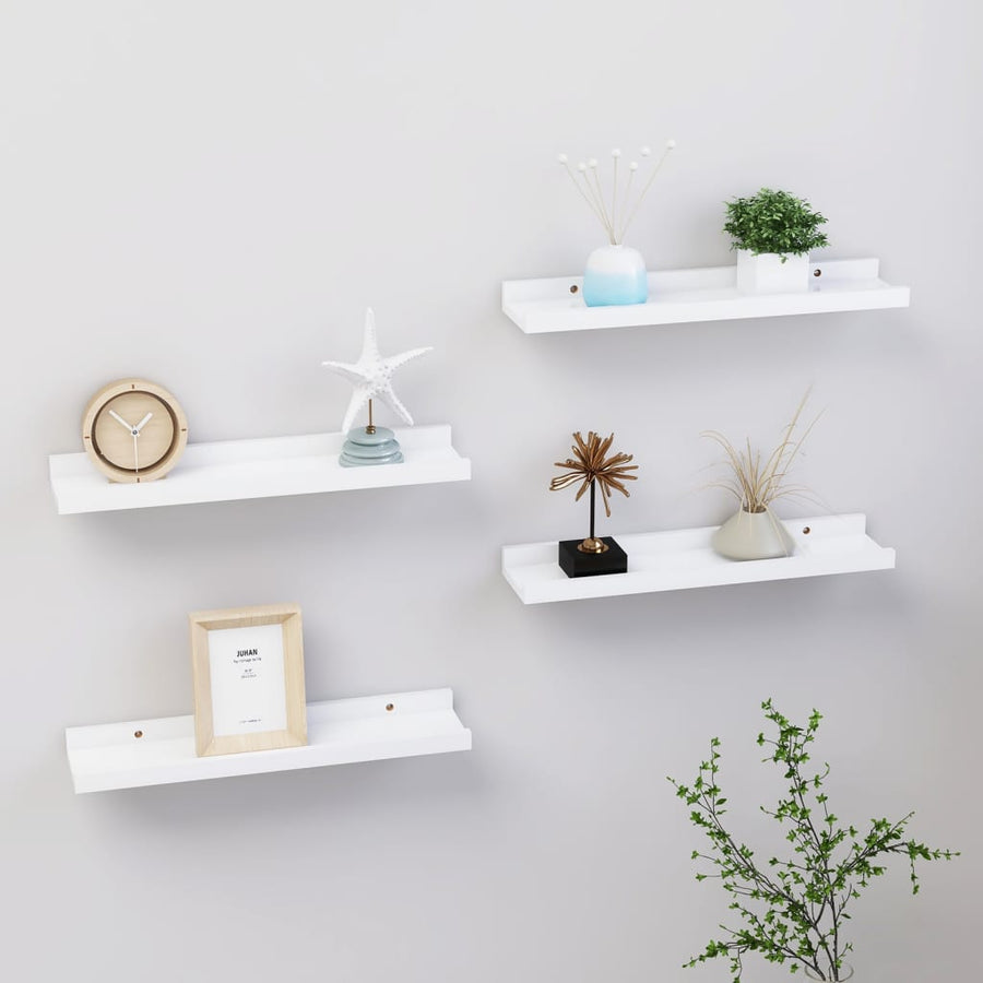 Wandschappen 4 40 x 9 x 3 cm Wit