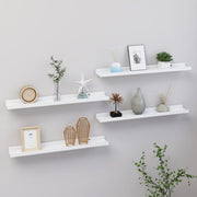 Wall shelves 4 pcs 60x9x3 cm white