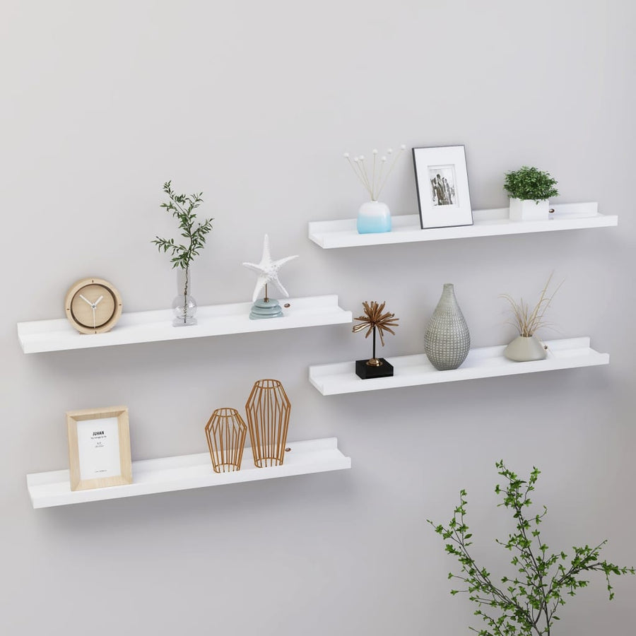 Wandschappen 4 60 x 9 x 3 cm Wit