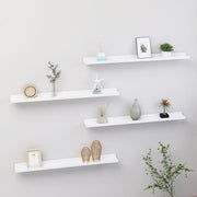 Wandplanken 4 st 80x9x3 cm wit MDF