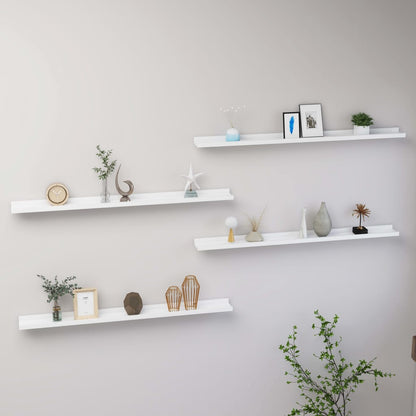 Wandschappen 4 100 x 9 x 3 cm Wit