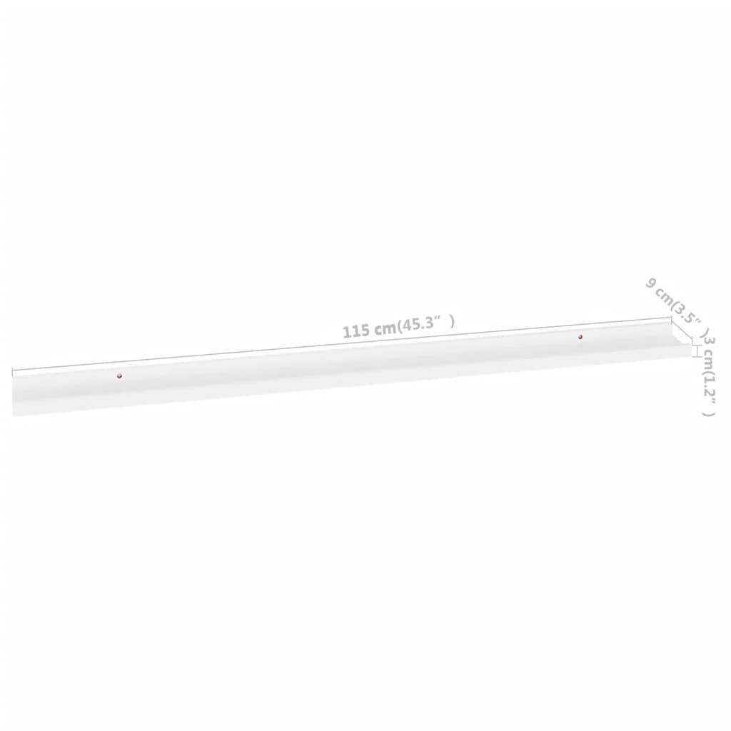 Wandschappen 4 115 x 9 x 3 cm Wit