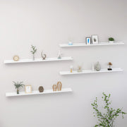 Wandschappen 4 st 115x9x3 cm wit MDF