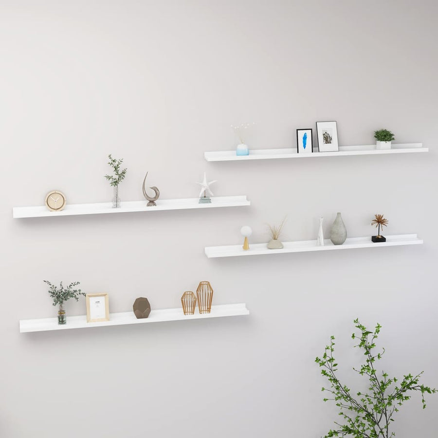 Wandschappen 4 115 x 9 x 3 cm Wit