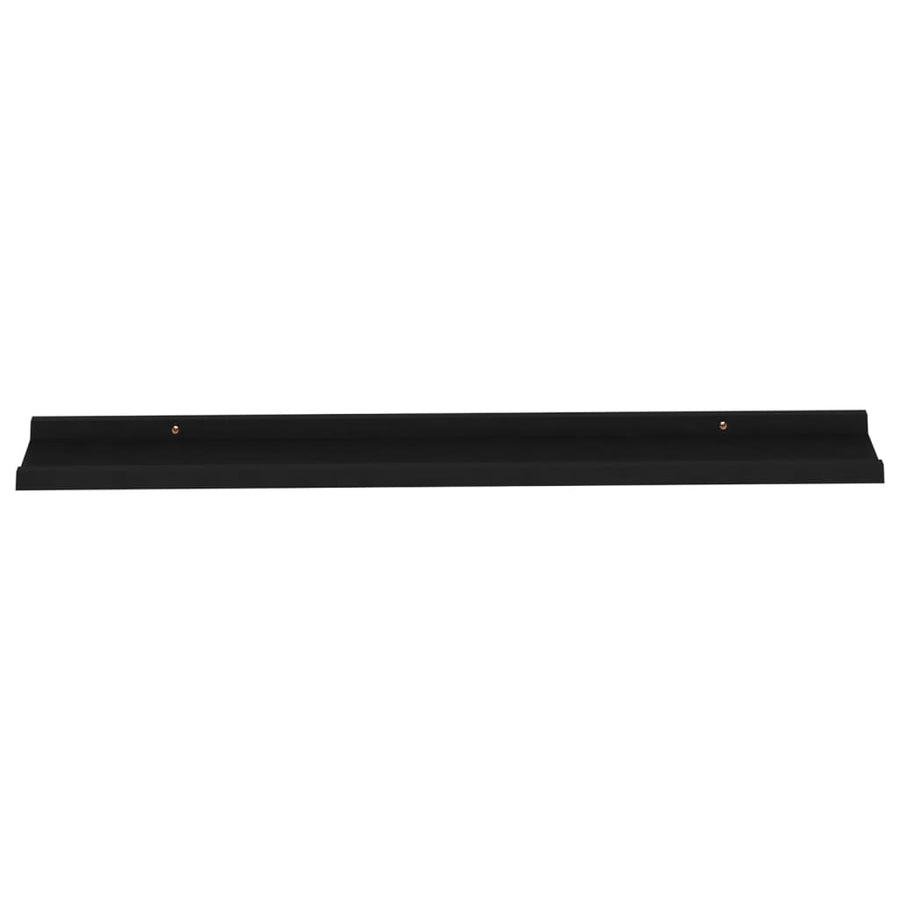 Wandschappen 2 100 x 9 x 3 cm Zwart