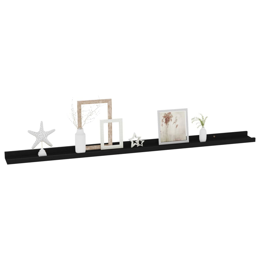 Wandschappen 2 115 x 9 x 3 cm Zwart