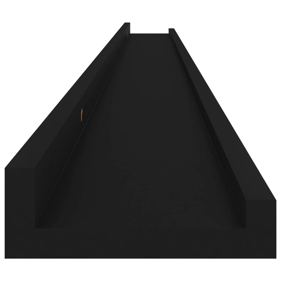 Wandschappen 2 115 x 9 x 3 cm Zwart