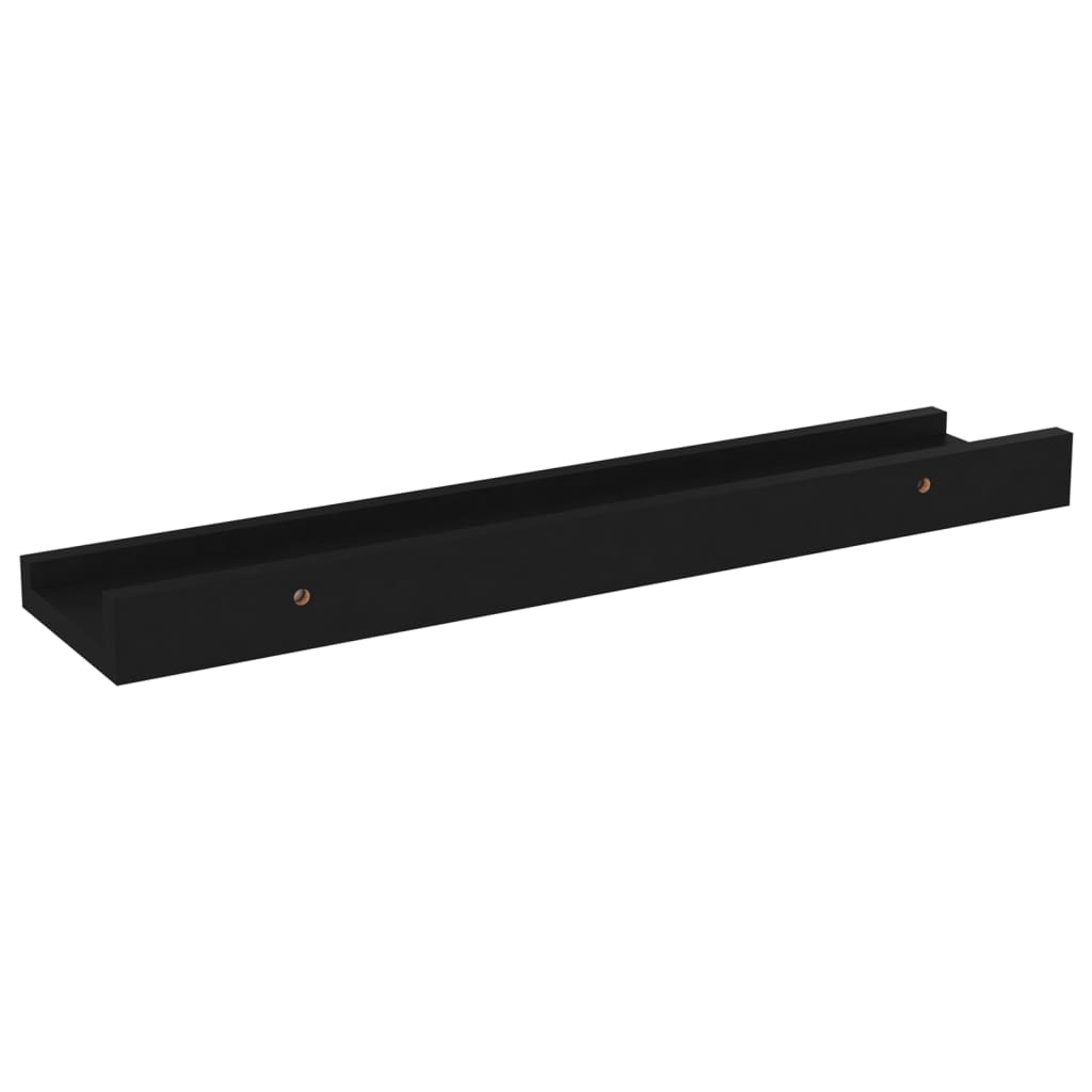 Wandschappen 4 40 x 9 x 3 cm Zwart