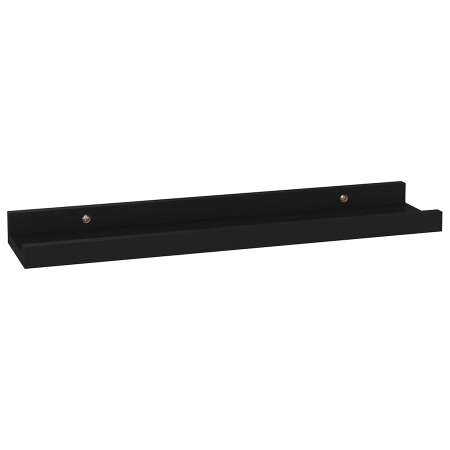 Wandschappen 4 40 x 9 x 3 cm Zwart