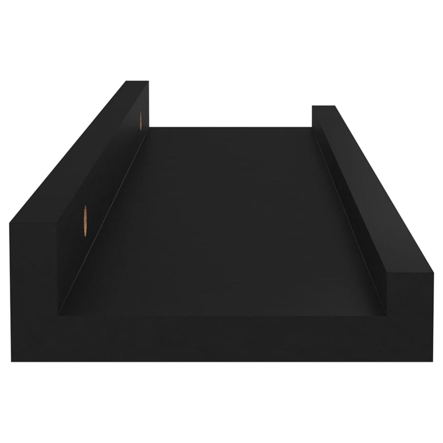 Wandschappen 4 40 x 9 x 3 cm Zwart