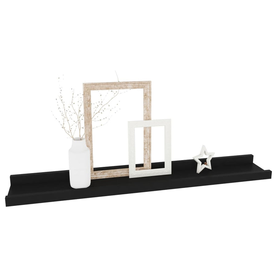 Wandschappen 4 60 x 9 x 3 cm Zwart