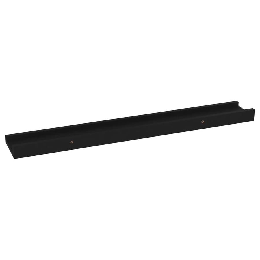 Wandschappen 4 60 x 9 x 3 cm Zwart