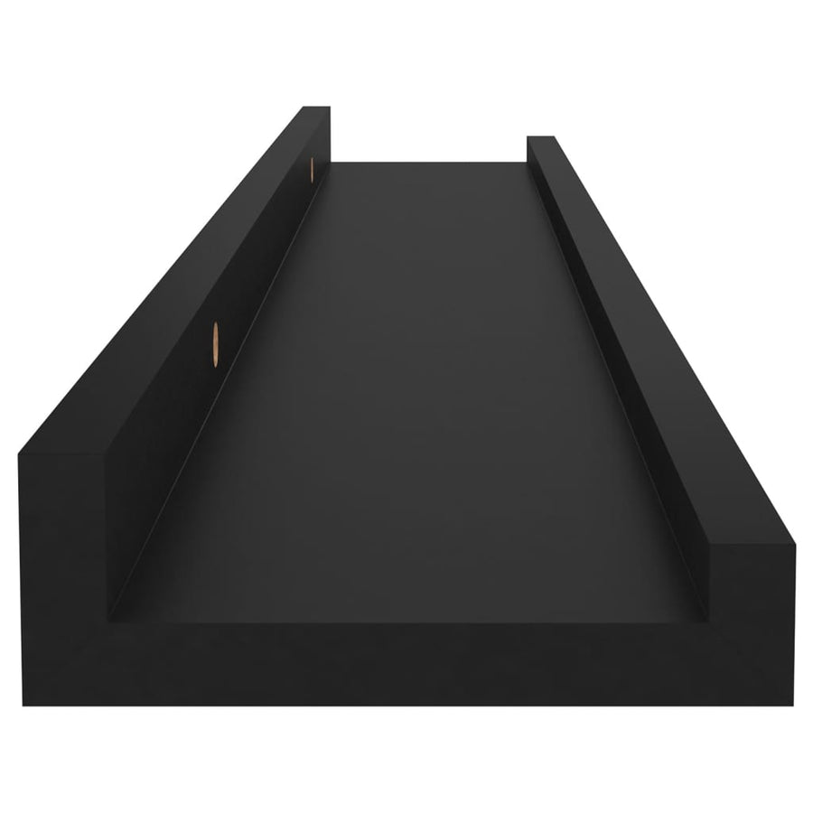 Wandschappen 4 60 x 9 x 3 cm Zwart