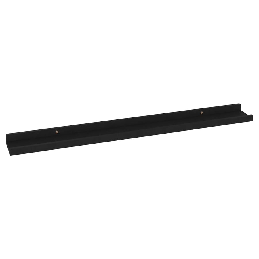 Wandschappen 4 80 x 9 x 3 cm Zwart