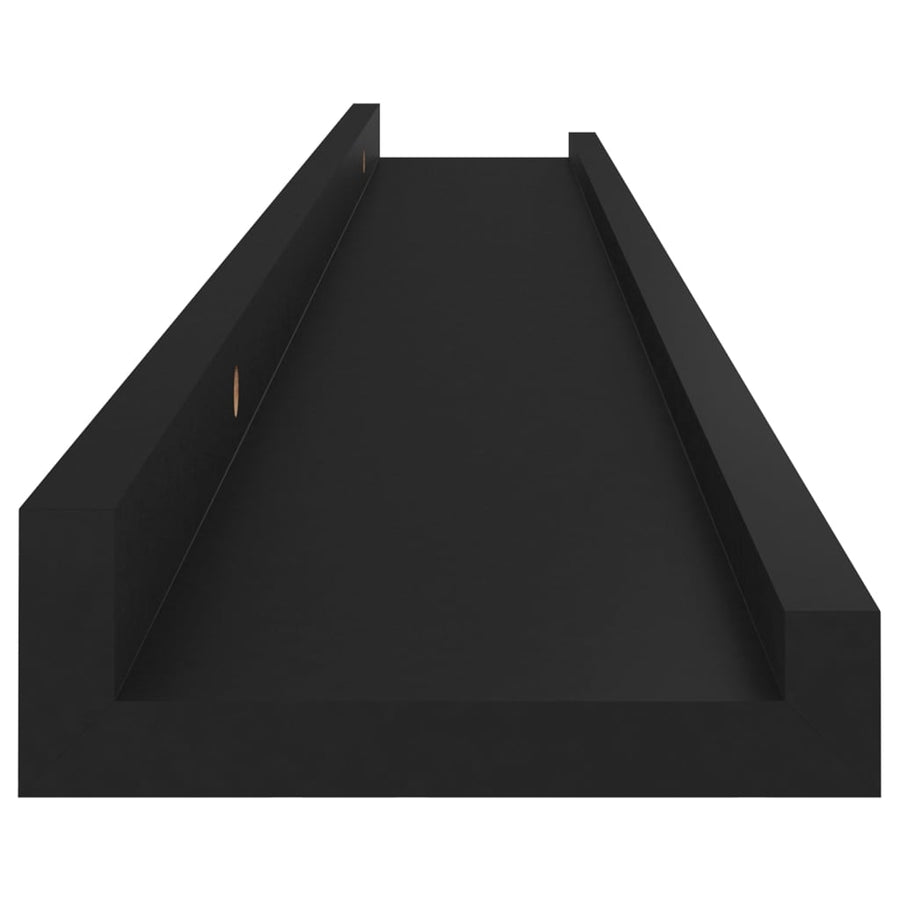 Wandschappen 4 80 x 9 x 3 cm Zwart