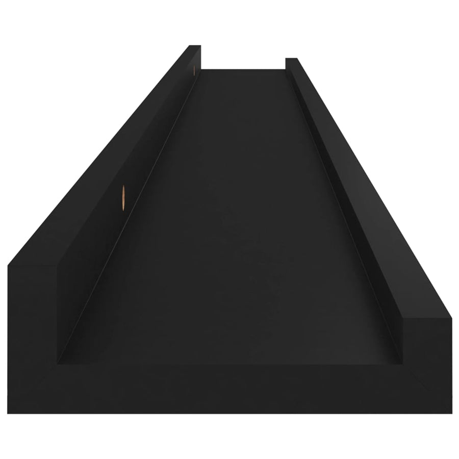 Wandschappen 4 100 x 9 x 3 cm Zwart
