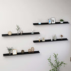 Wandplanken 4 st 100x9x3 cm zwart MDF