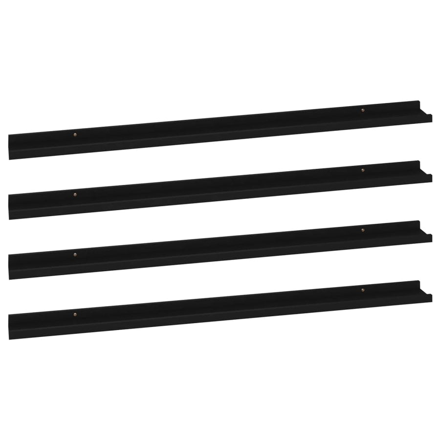 Wandschappen 4 115 x 9 x 3 cm Zwart