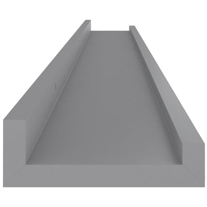 Wandschappen 2 100 x 9 x 3 cm Grijs