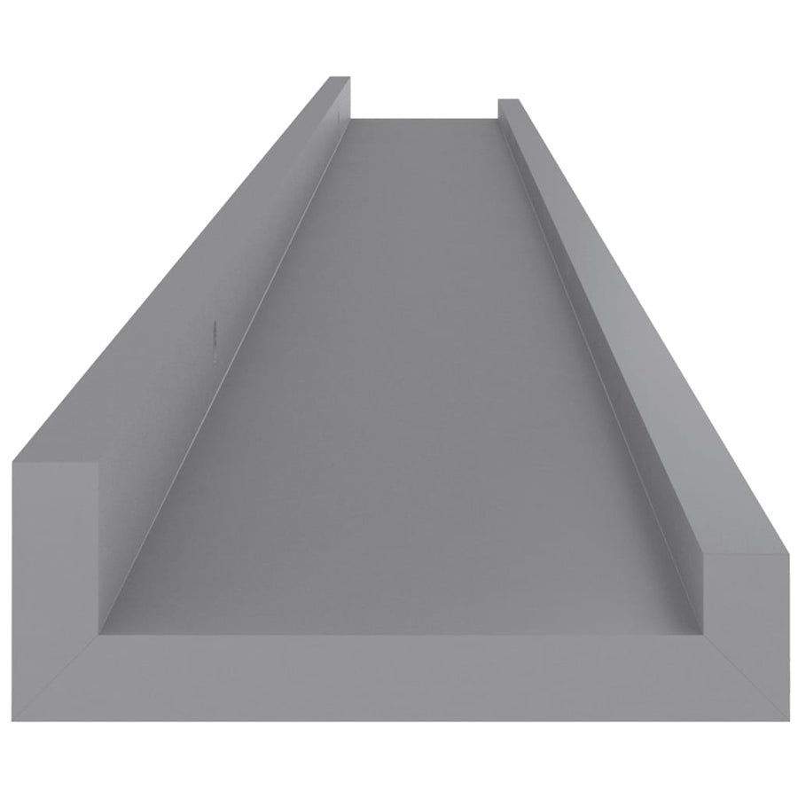 Wandschappen 2 100 x 9 x 3 cm Grijs