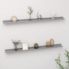 Wandschappen 2 st 115x9x3 cm grijs MDF