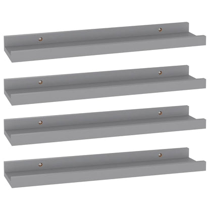 Wandschappen 4 40 x 9 x 3 cm Grijs