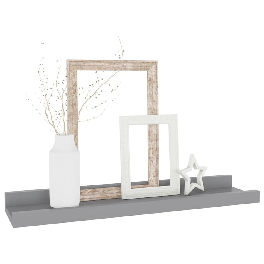Wandschappen 4 40 x 9 x 3 cm Grijs