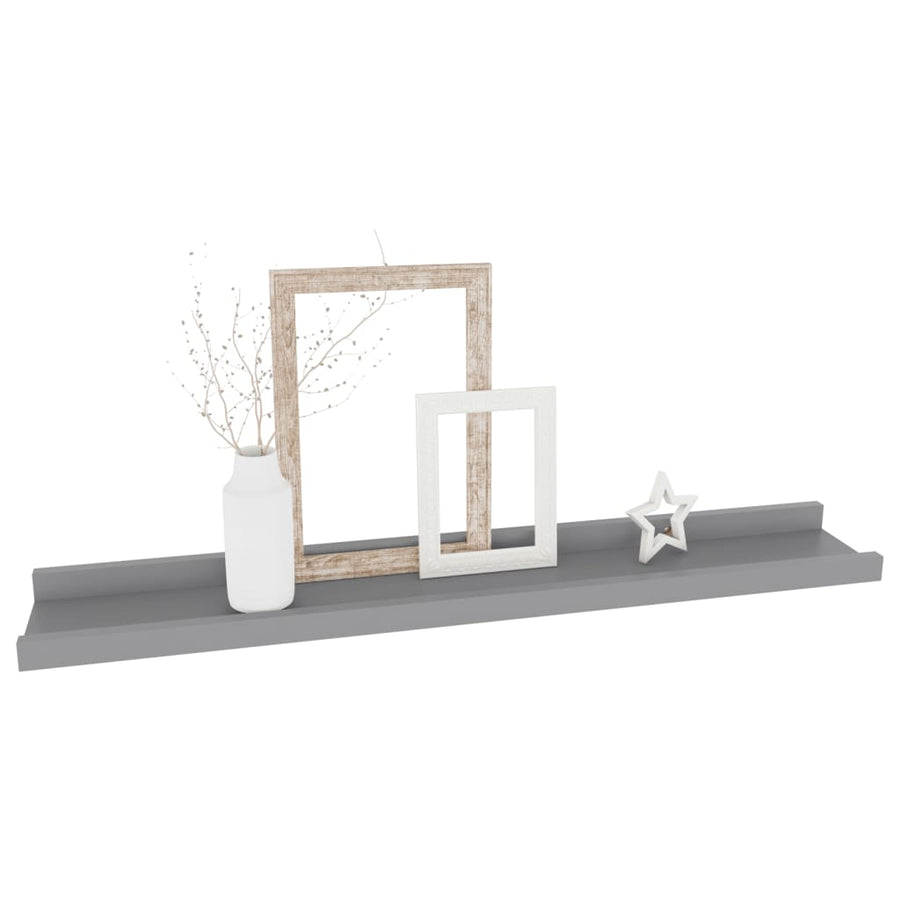 Wandschappen 4 60 x 9 x 3 cm Grijs