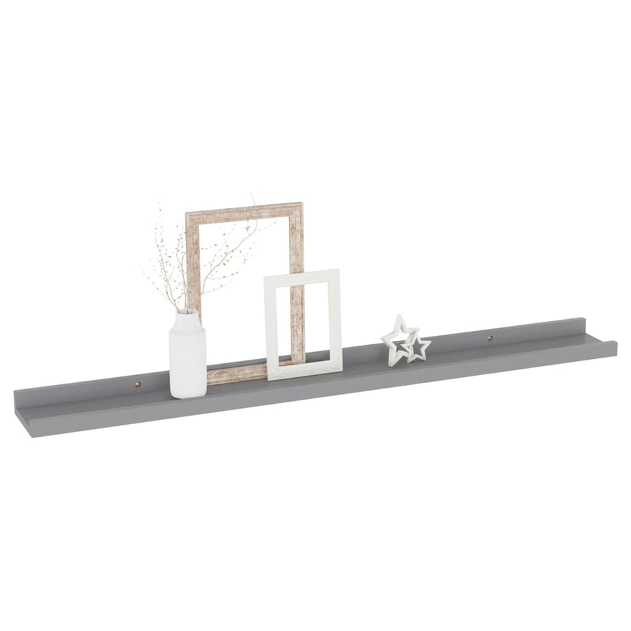 Wandschappen 4 80 x 9 x 3 cm Grijs